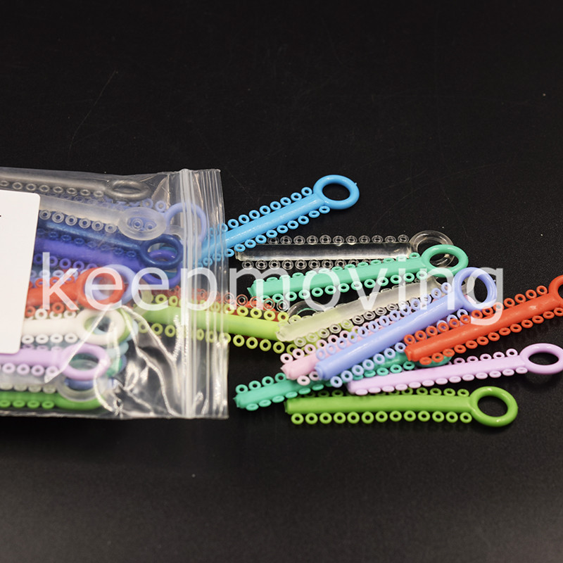 10×1040 Pcs Dental Elastic Orthodontic Ligature Ties Elastomeric Bands Mix-color