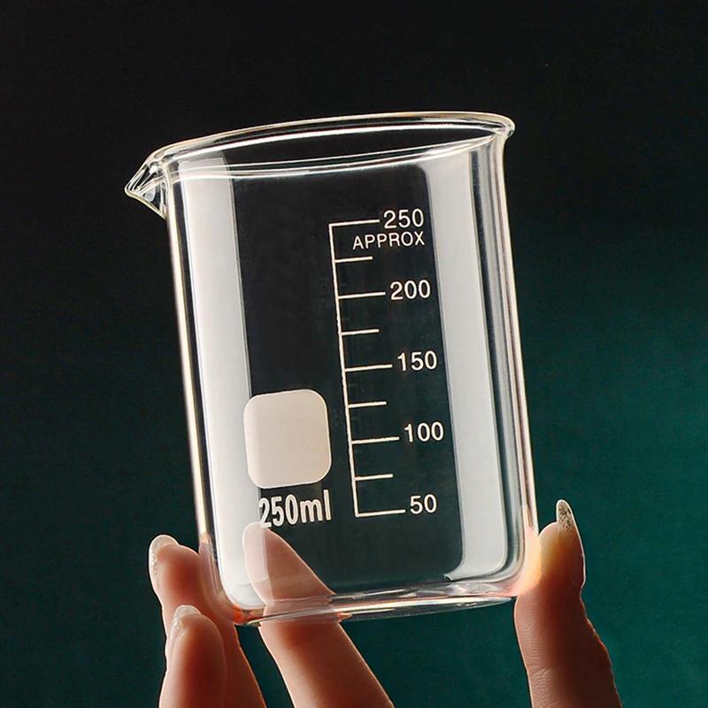 High Borosilicate Glass Measuring Cup Clear Scale, Lab & Kitchen Tool (50-1000)
