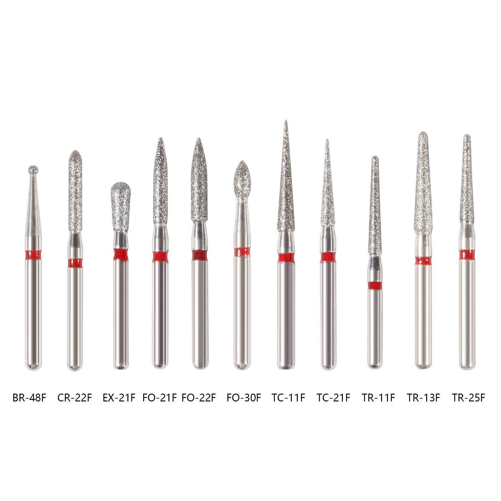 5Pcs/pack Dental Diamond Burs FG Needle Taper Fine Grit High Speed ns