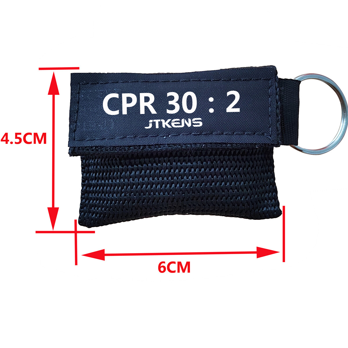 CPR Faceshield with One-Way Valve in Nylon Keychain Pouch First aid CPR Mask