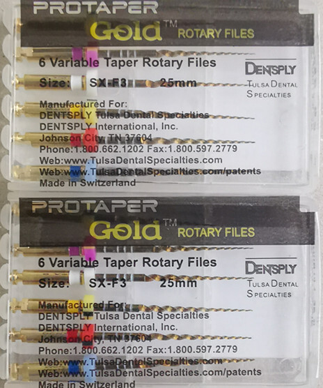 SALE! Dentsply ProTaper Gold Rotary Files F1,F2,F3,S1,S2,SX-F3 6 files packs