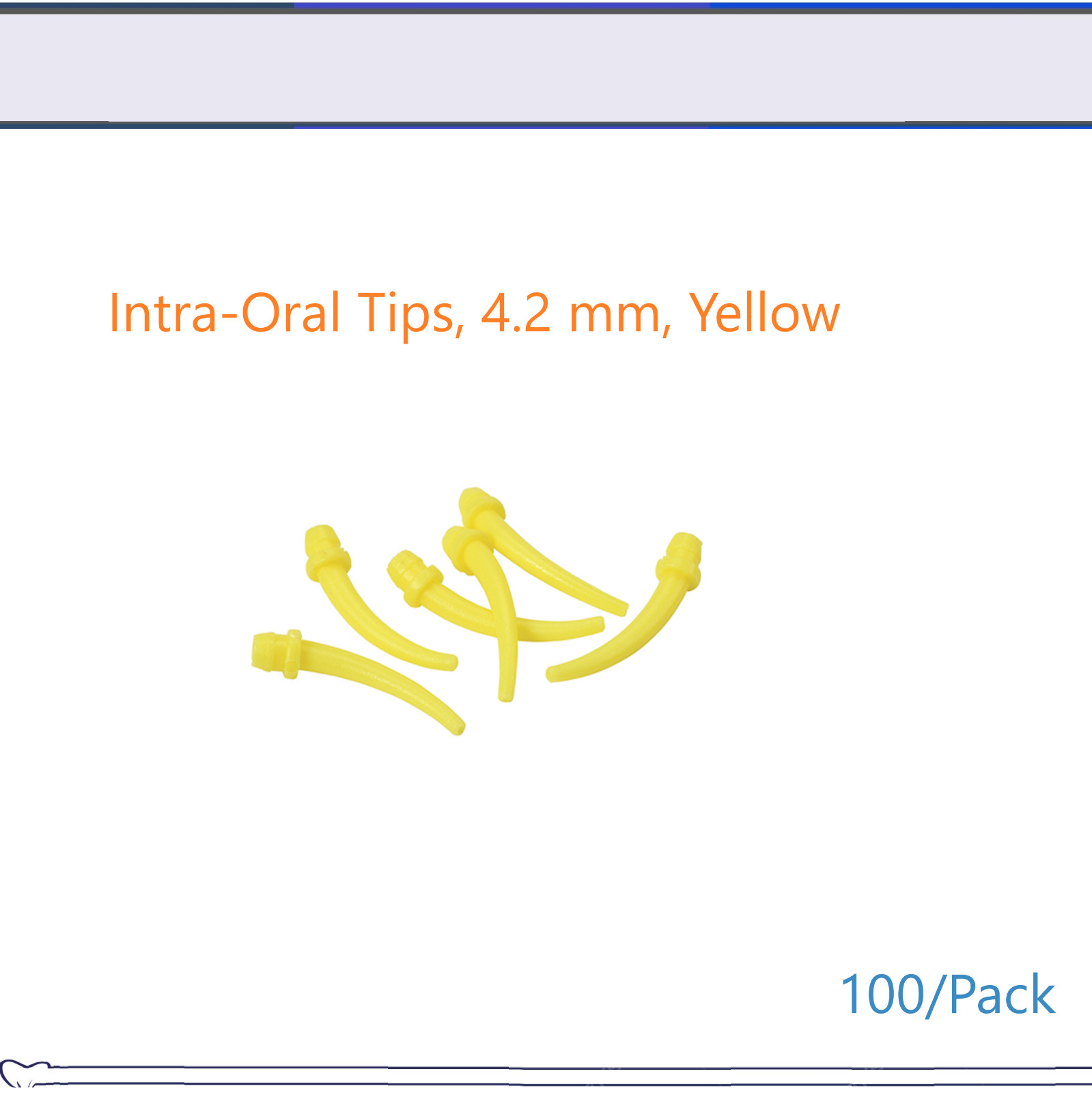 Dental Intra Oral Impression Mixing Tips Yellow, Clear Ribbon, Pink, Teal 100/pk