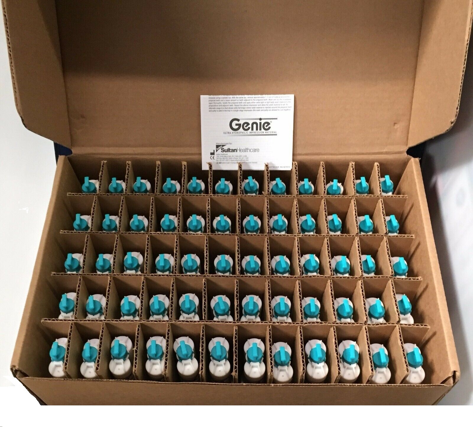30x50ml Cartridges Dental Sultan Genie Impression Material Heavy Body Rapid Set