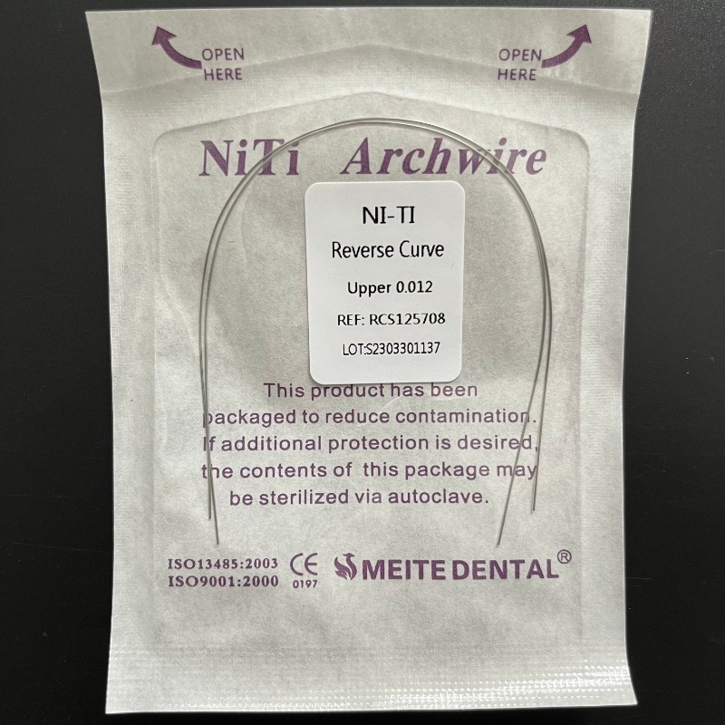 50 Packs Dental Super Elastic Reverse Curve Orthodontic Round Arch Wire NiTi