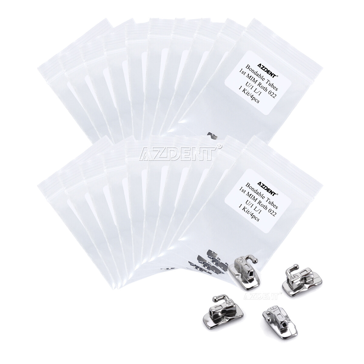 50Bags Dental Ortho Buccal Tubes Roth 0.022 Non-Conv MIM Bondable Monoblock