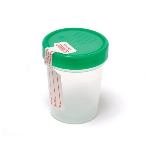 Pro Advantage Disposable Specimen Containers 4 oz w/Lid and Tamper Label 100/CS