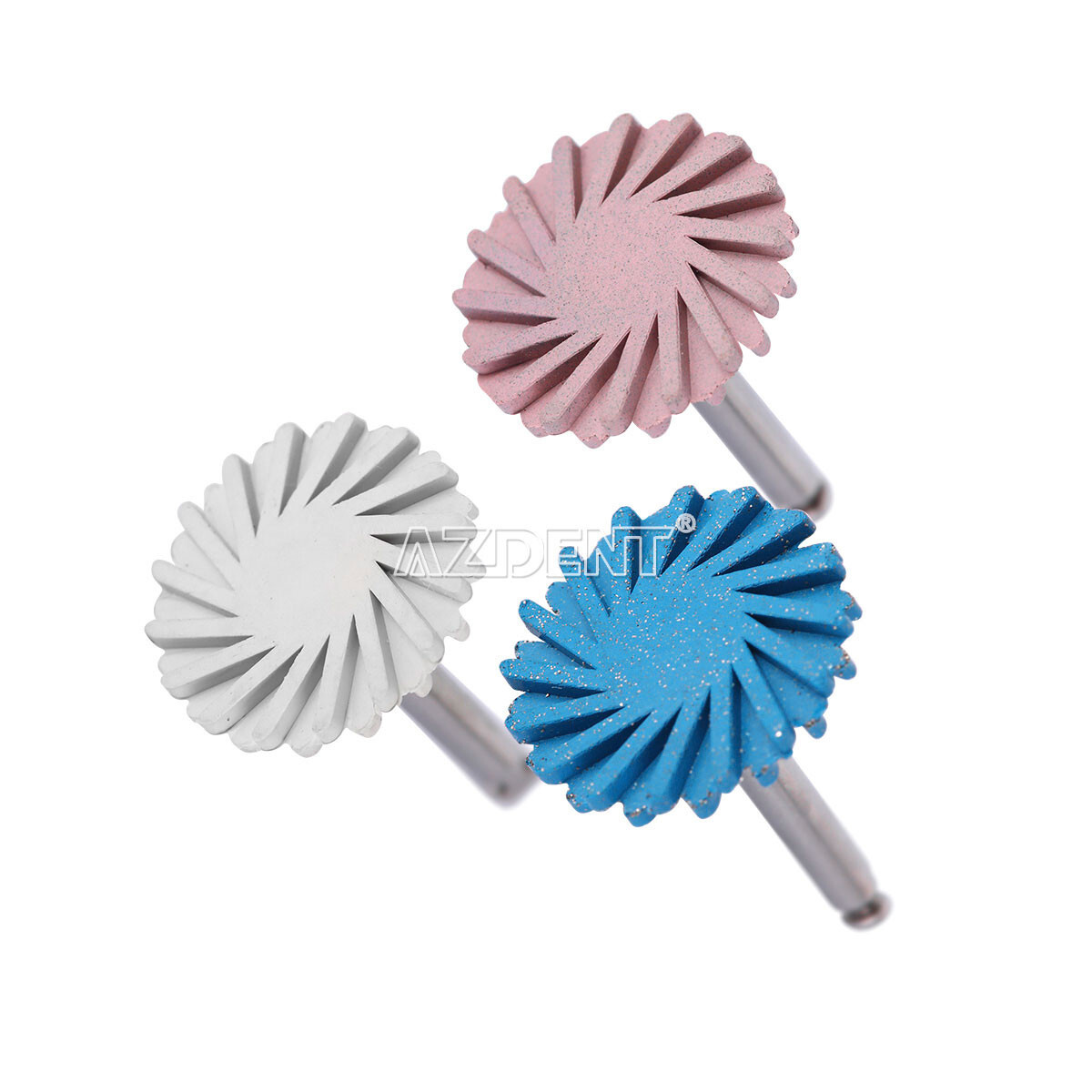6Pcs AZDENT Dental Composite Polishing Diamond System RA Disc 14mm Wheel