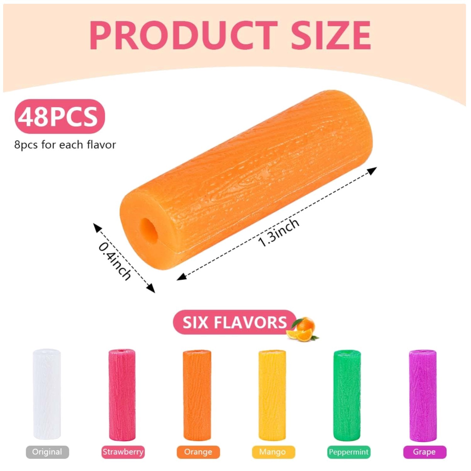 Colorful Orthodontic Aligner Chewies – 48 Pcs, 6 Flavors