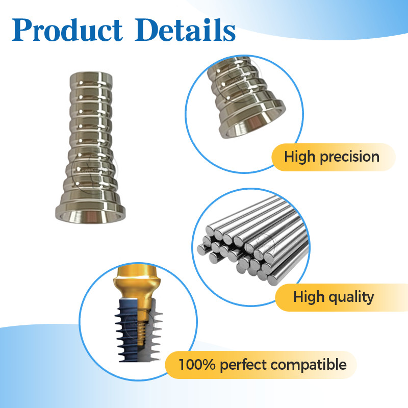 10 pcs MU Temporary abutment ti cylinder fits to Neodent GM platform D4.8