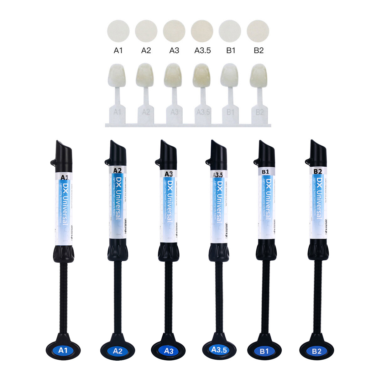 Dental Universal Curing Light Composite Resin A1A2A3A3.5B1B2/Flowable /Syringe