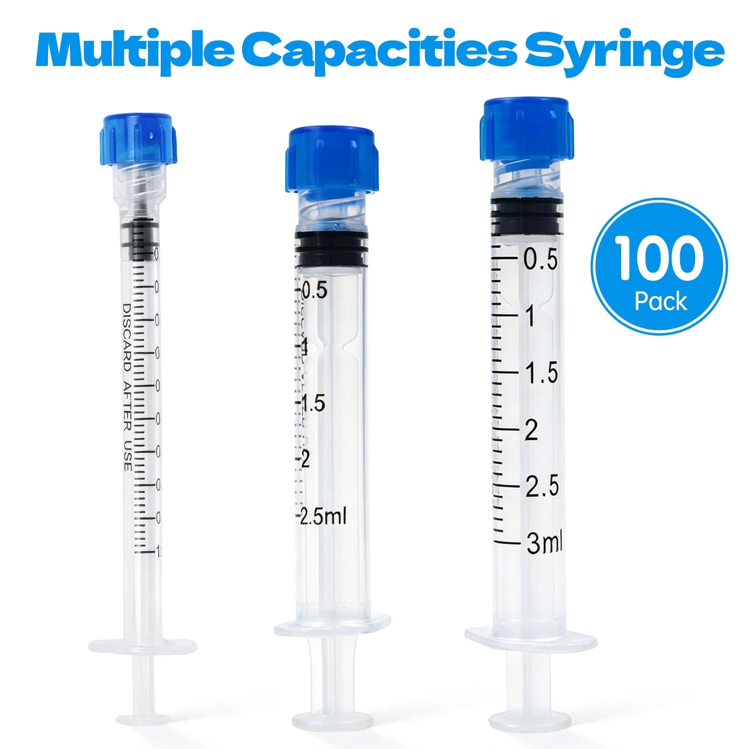 30 Pack 1mL Luer Lock Syringes without Needle – lock 1ml, Transparent