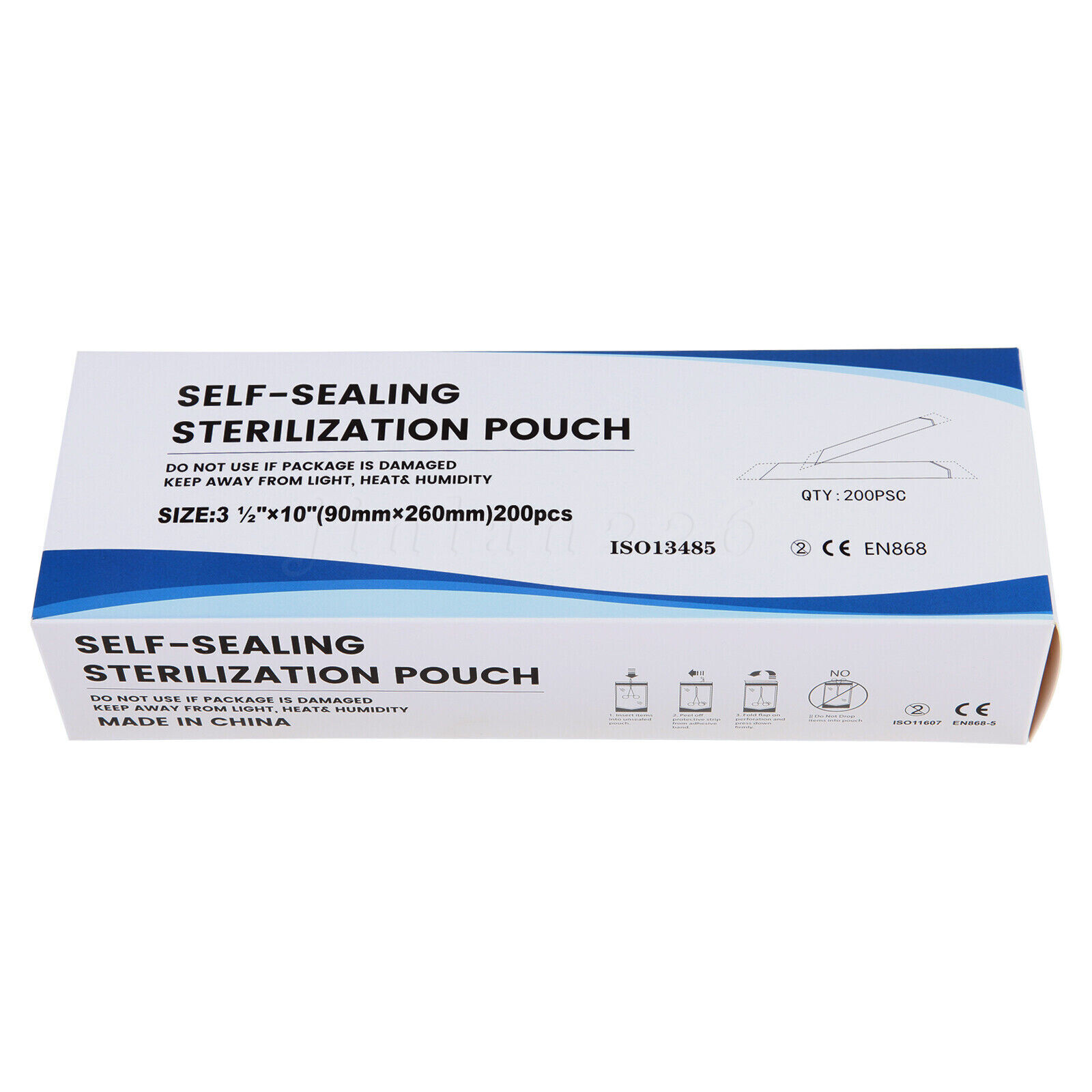 200Bags Sterilization Pouches Dental Medical Self Seal Pouch Bag 3.5″ x 10″
