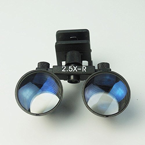 Dental 2.5X-R Binocular Loupe Compound Optic Clip-on Magnifier with Bag DY-109