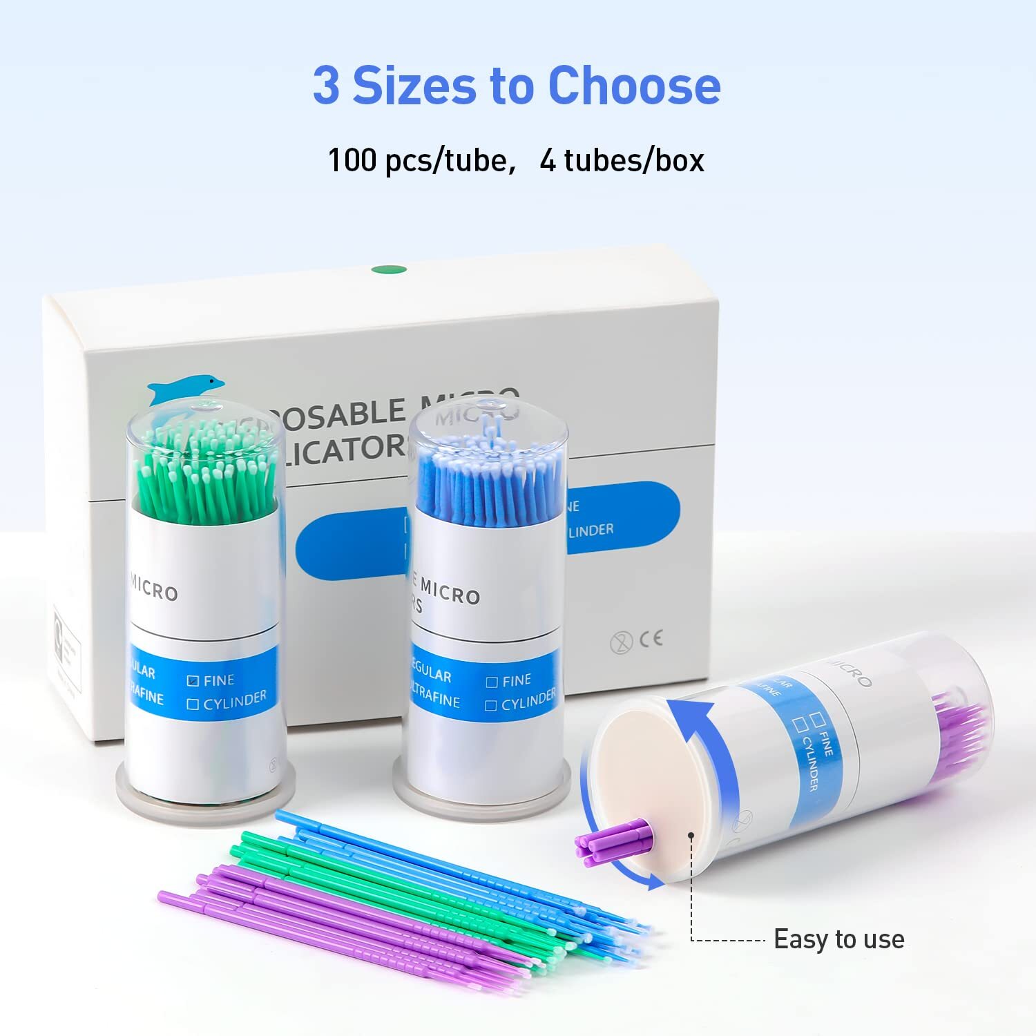 2000PCS Dental Microbrush Disposable Applicators Tips Micro Brush Cleaning