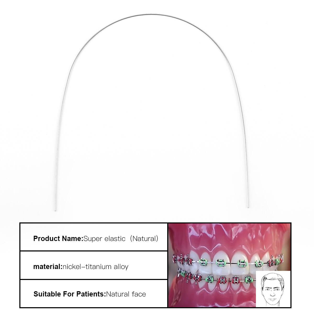 Dental Orthodontic Self Ligating Brackets Super Elastic NiTi Arch Wire Roth 022