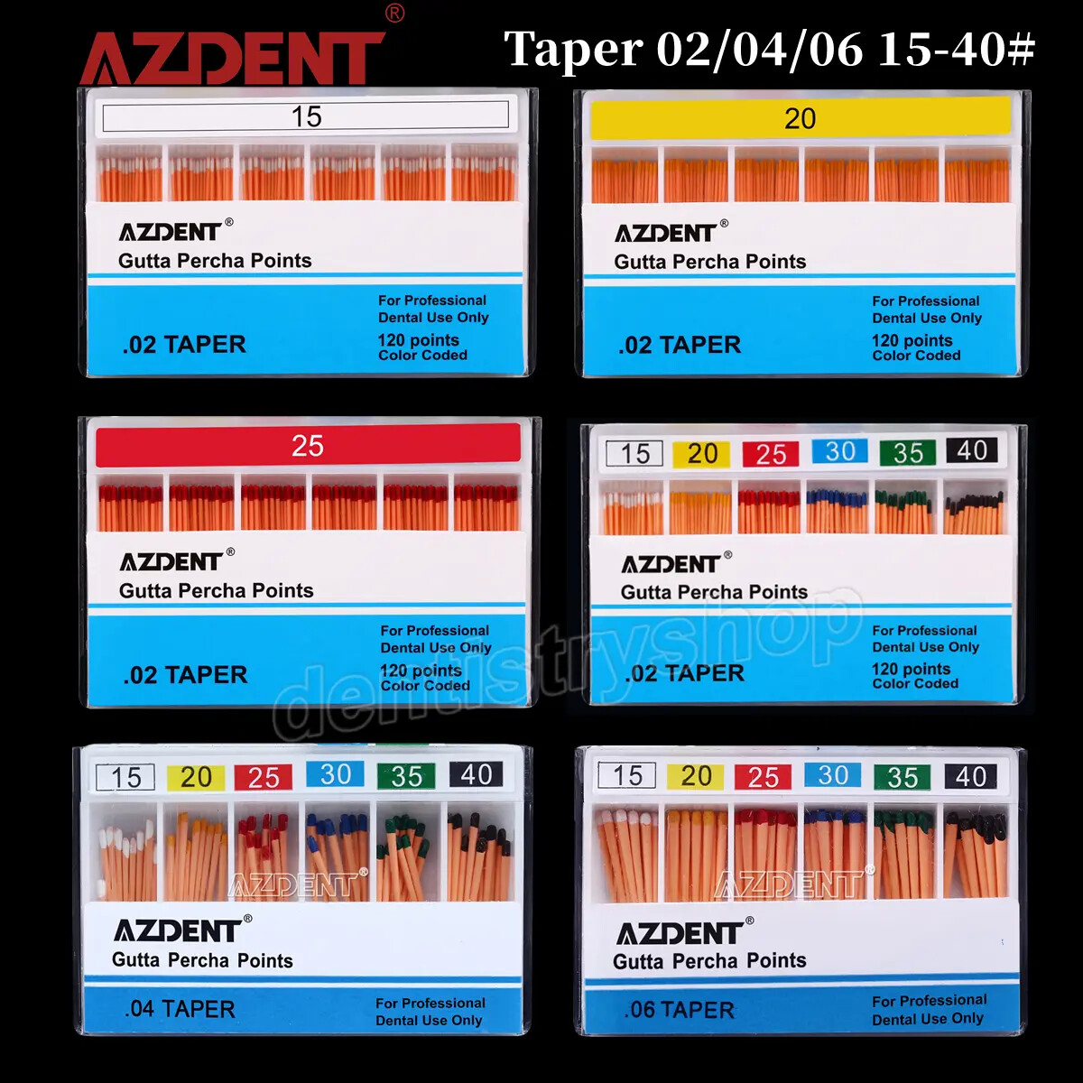 Dental Eododontic Absorbent Paper Points/Gutta Percha Points For Endo Root Canal