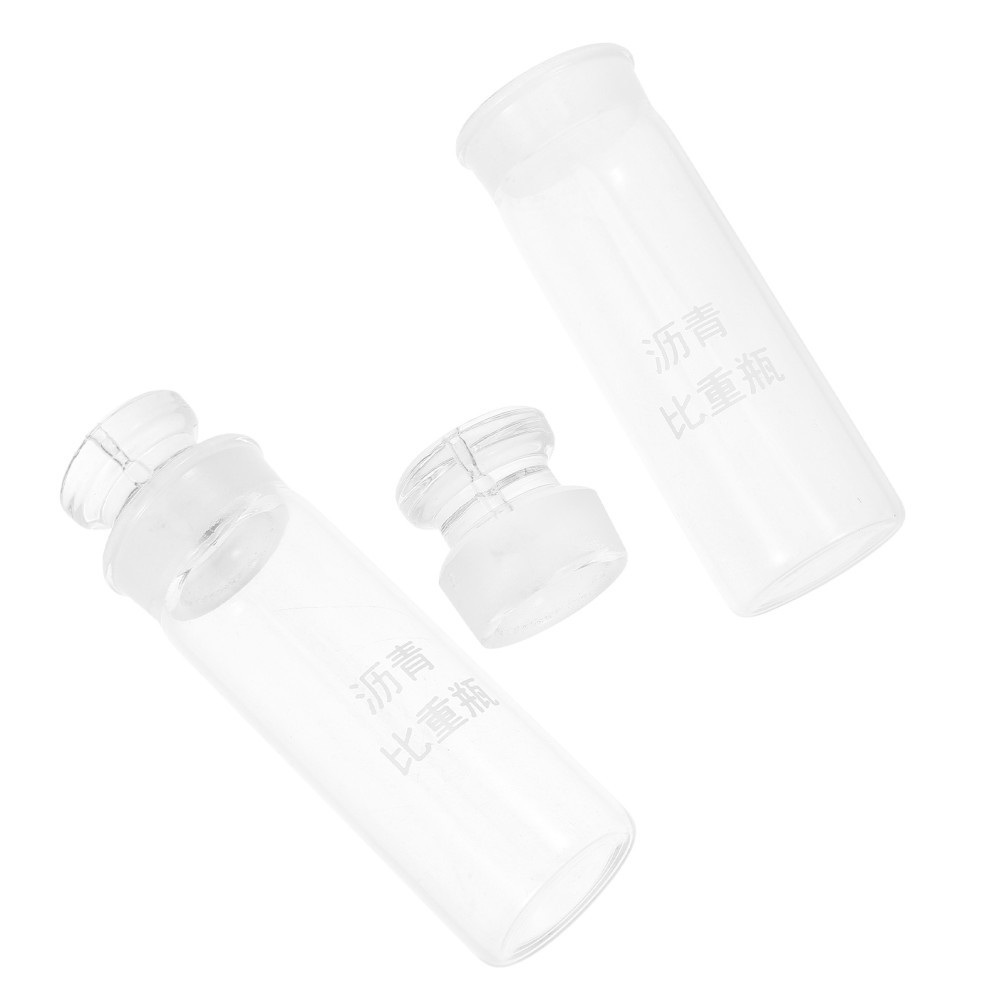2Pcs Compact Lab Glass Asphalt Sample Containers for Accurate Density Tests