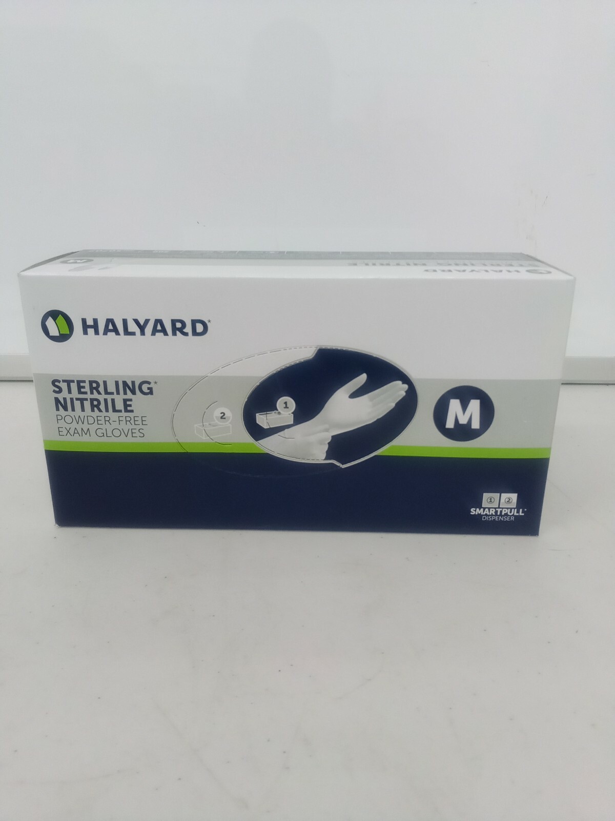 Halyard Sterling Nitrile Exam Gloves, Powder-Free, Non-Latex, Medium, Box of 200