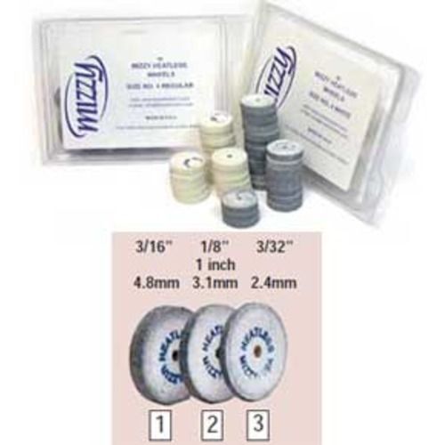 Mizzy Heatless #2 Gray Heatless Wheels – Silicon Carbide, 1″ x 1/8″