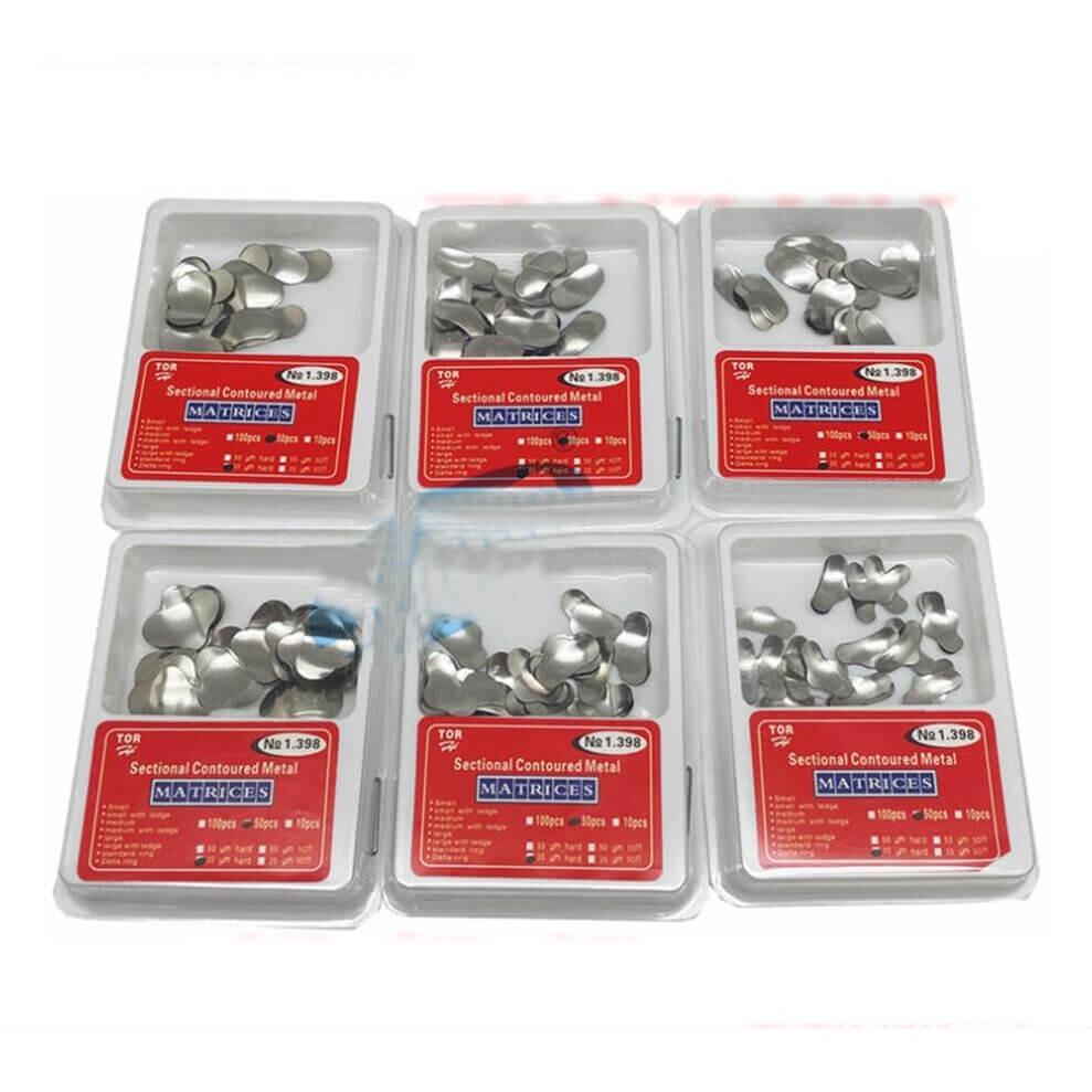 1 Box Dental Matrix Sectional Contoured Metal Matrices Band upper small 3.5um
