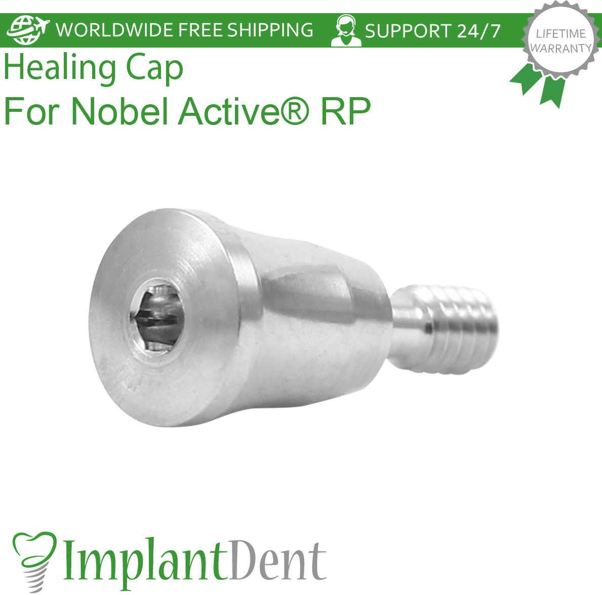 50x Dental Healing Cap Regular Platform RP Conical Connection Hex 2.65mm