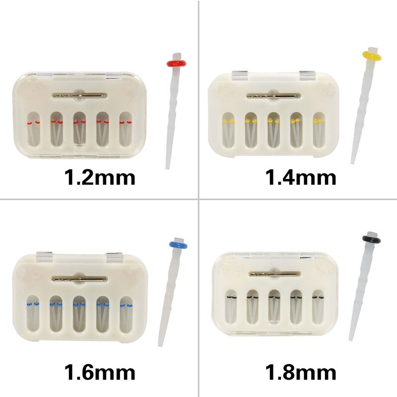 Dental Fiber Post Resin Post Screw Thread Quartz & Drill Kit 1.2 1.4 1.6 1.8MM