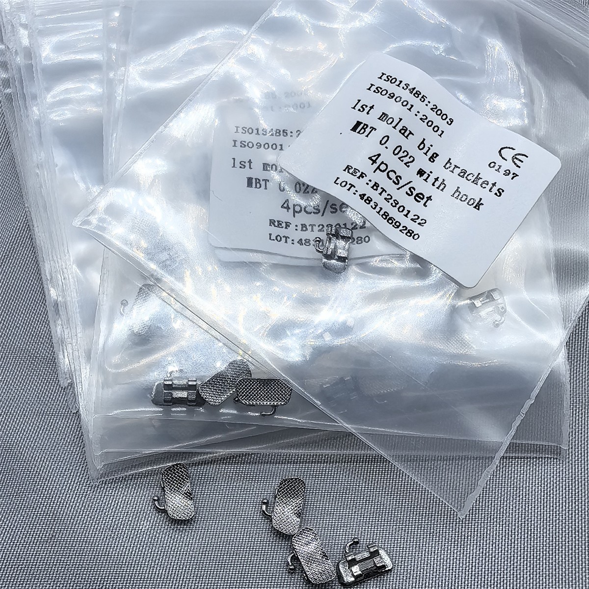 Dental 1st Brackets Molar Wide Big MBT 022 Bracket Orthodontic Hooks Buccal Tube