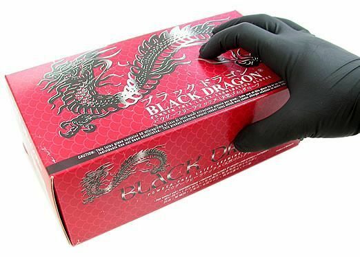 Black Dragon Medical Latex Gloves – Box of 100- Medium
