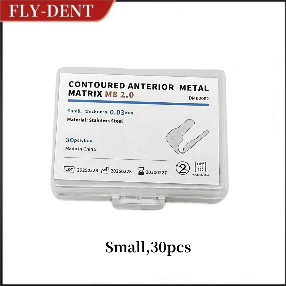 Dental Sectional Contoured Anterior Matrix Bands Metal Matrices System Twin M8