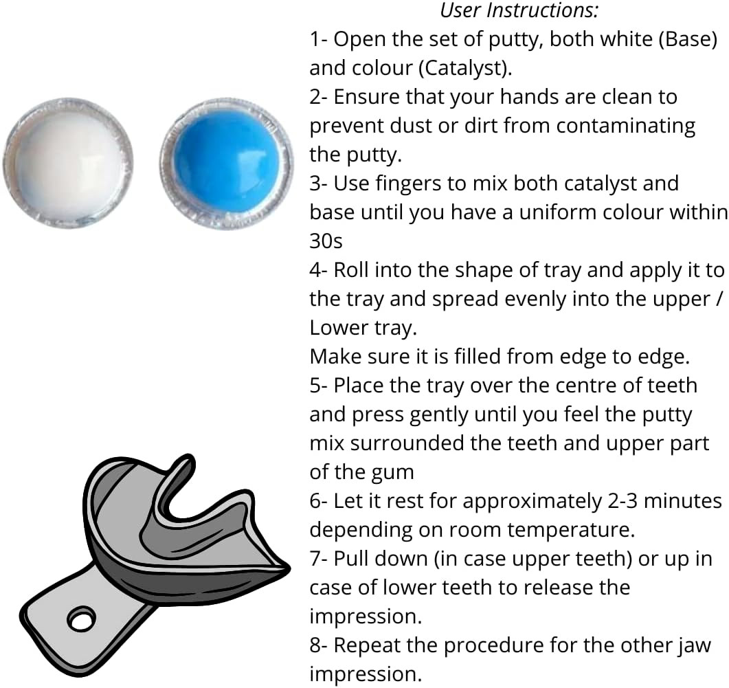 Impression Silicone Putty Material Dental Hydrophilic Firmer Quick Upper & Lower