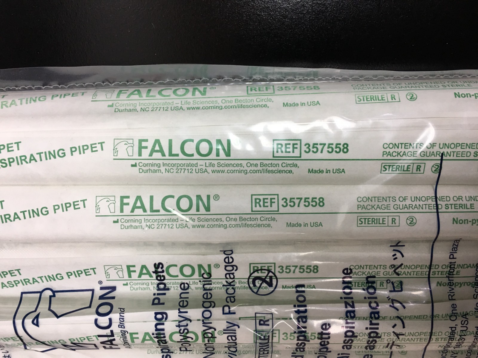 Corning Falcon REF 357558 Aspirating Pipet 2mL Without Graduations