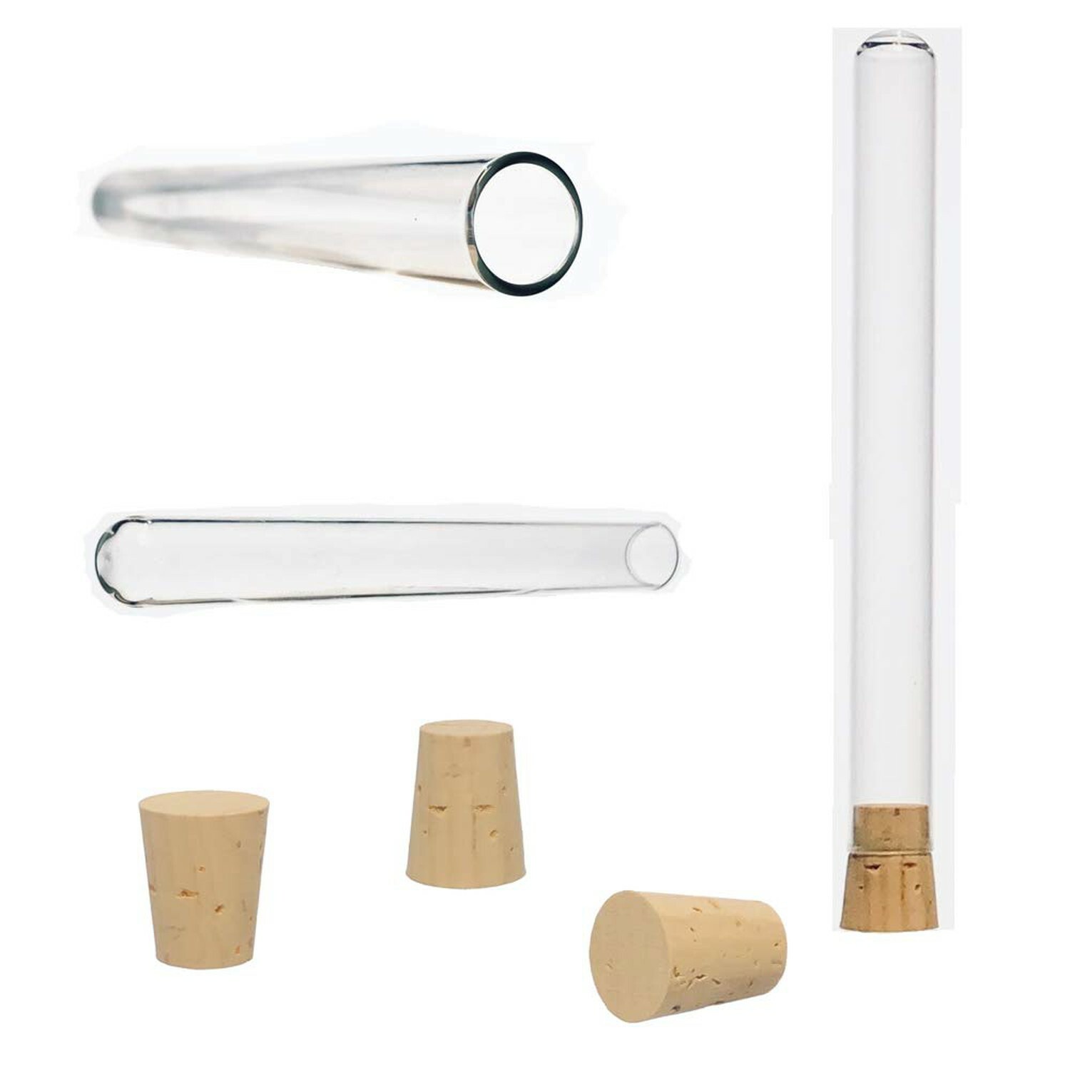 16x150mm Tubes with Cork Stoppers, 23ml (Pack of 200)