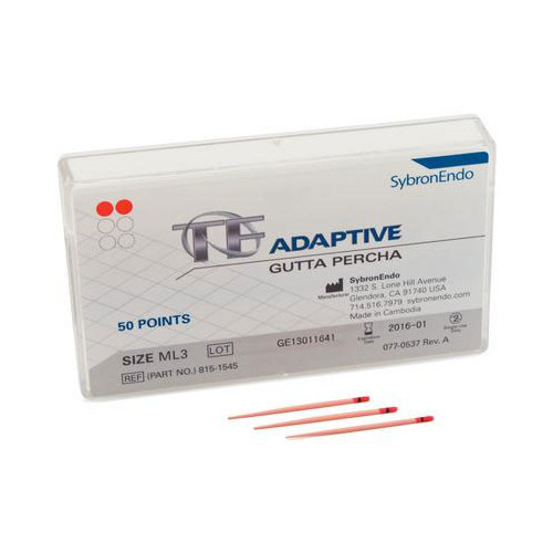 Kerr 815-1545 SybronEndo TF Adaptive Gutta Percha Points Medium/Large ML3 50/Pk