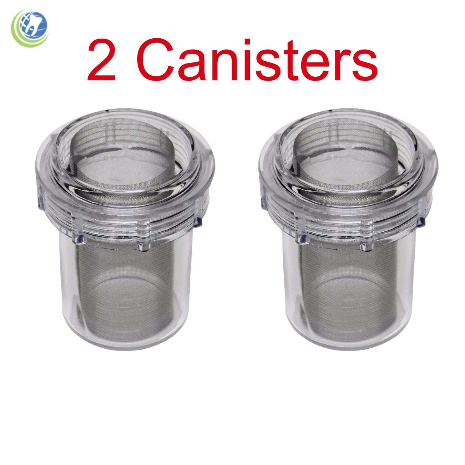 2 x Dental Disposable Evacuation Canister DC8-2350 Screen-4-Vac Thin Mesh