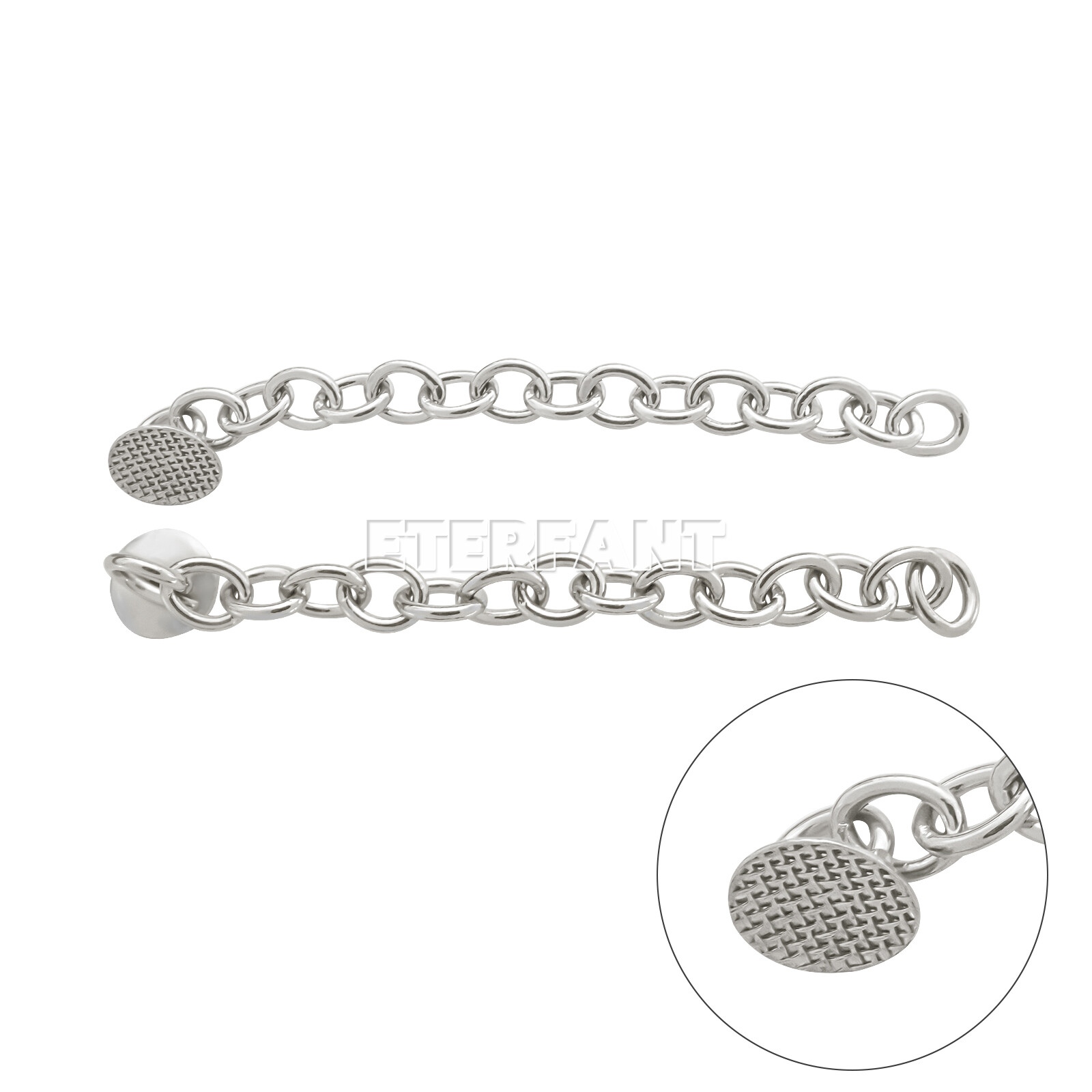 ETERFANT Dental Ortho Lingual Button Traiction Chains Round Plated Silver/Gold