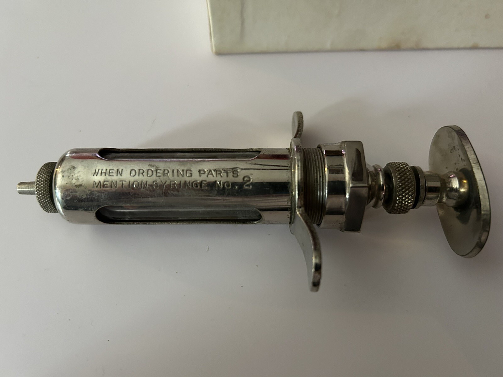 Vintage Reliable Heavy Duty 10cc Hypodermic Syringe in Orig Box with Paperwork
