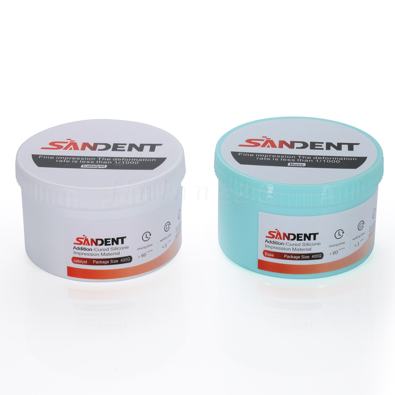 4 x Dental Soft Putty Fast Set Impression Material (400g Base + Catalyst) Ger