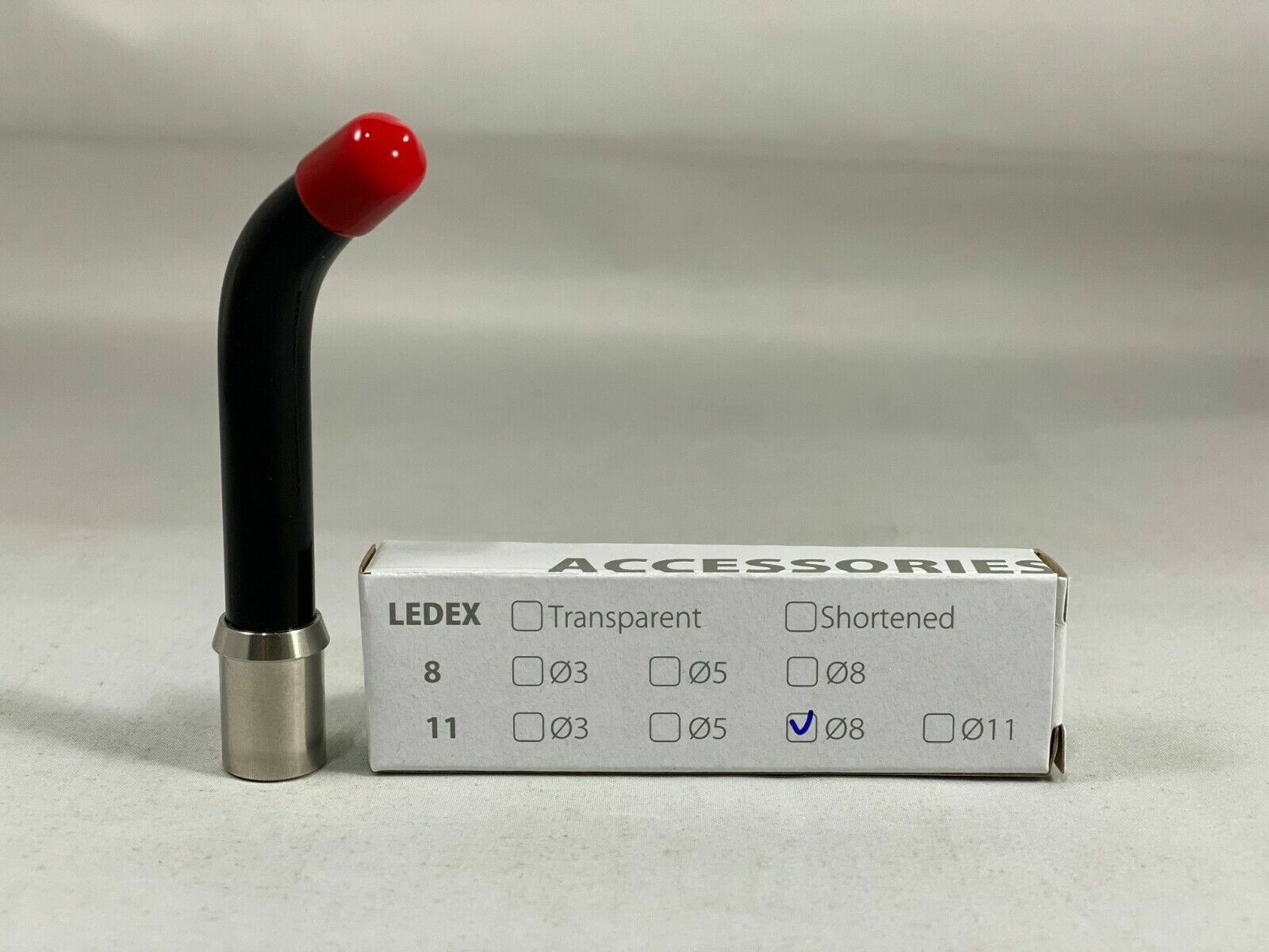 Optical Fiber Light Guide Rod 8mm Black for WL-090 & 090+ Ledex -Dentmate # 1108