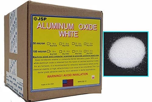 25 LBS ALUMINUM OXIDE 50 micron WHITE Polishing Blasting Media Abrasive Tumbling