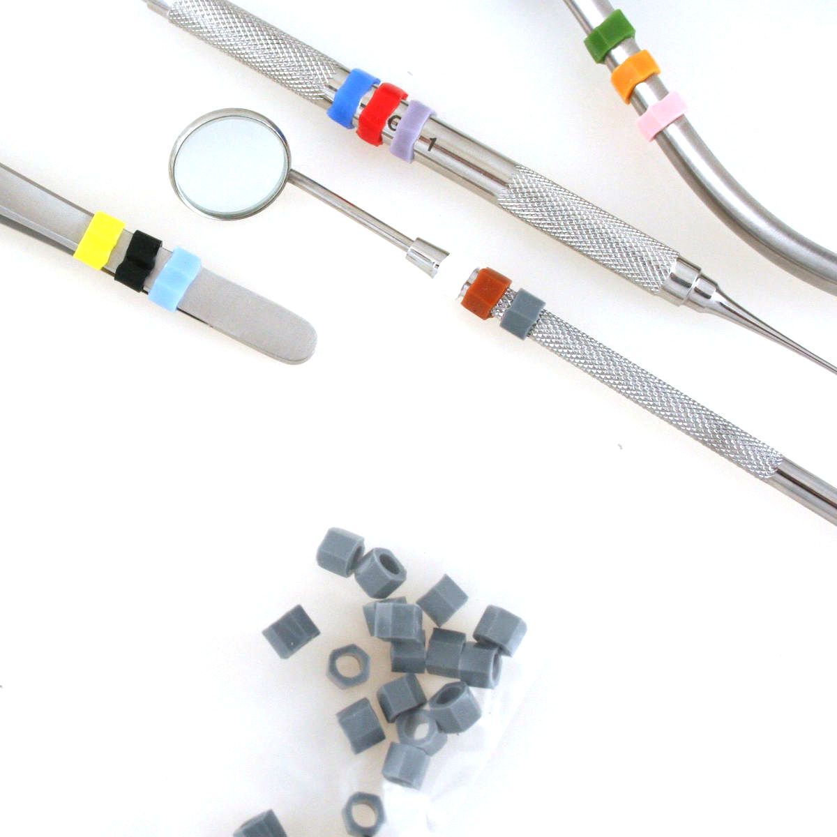 Dental Surgical Instruments Color Coding Bands Autoclavable 100-Pack Rings
