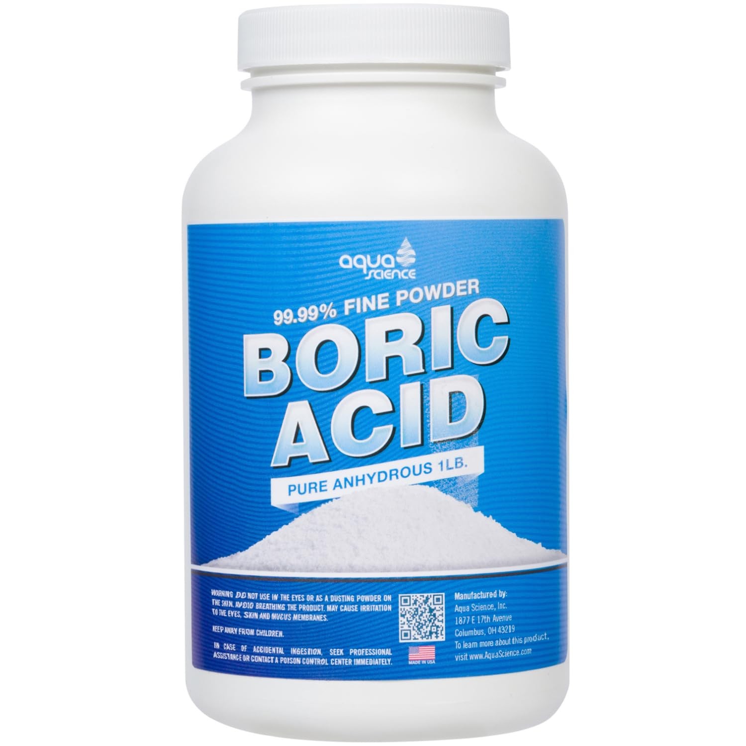 Boric Acid Cleaner, Aqua Science, 1lb Made in USA