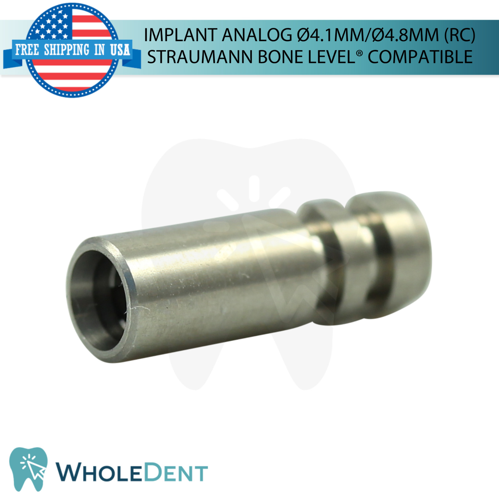 5x Dental Fixture Analog Ø4.1mm/Ø4.8mm Regular Straumann B0ne Level® Compatible