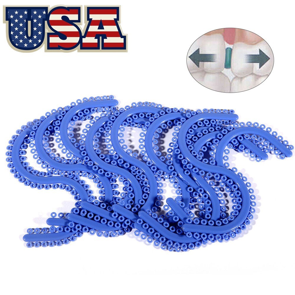 700Pcs Dental Orthodontic Separate Tie Molded Separators Ligature Blue Color USA