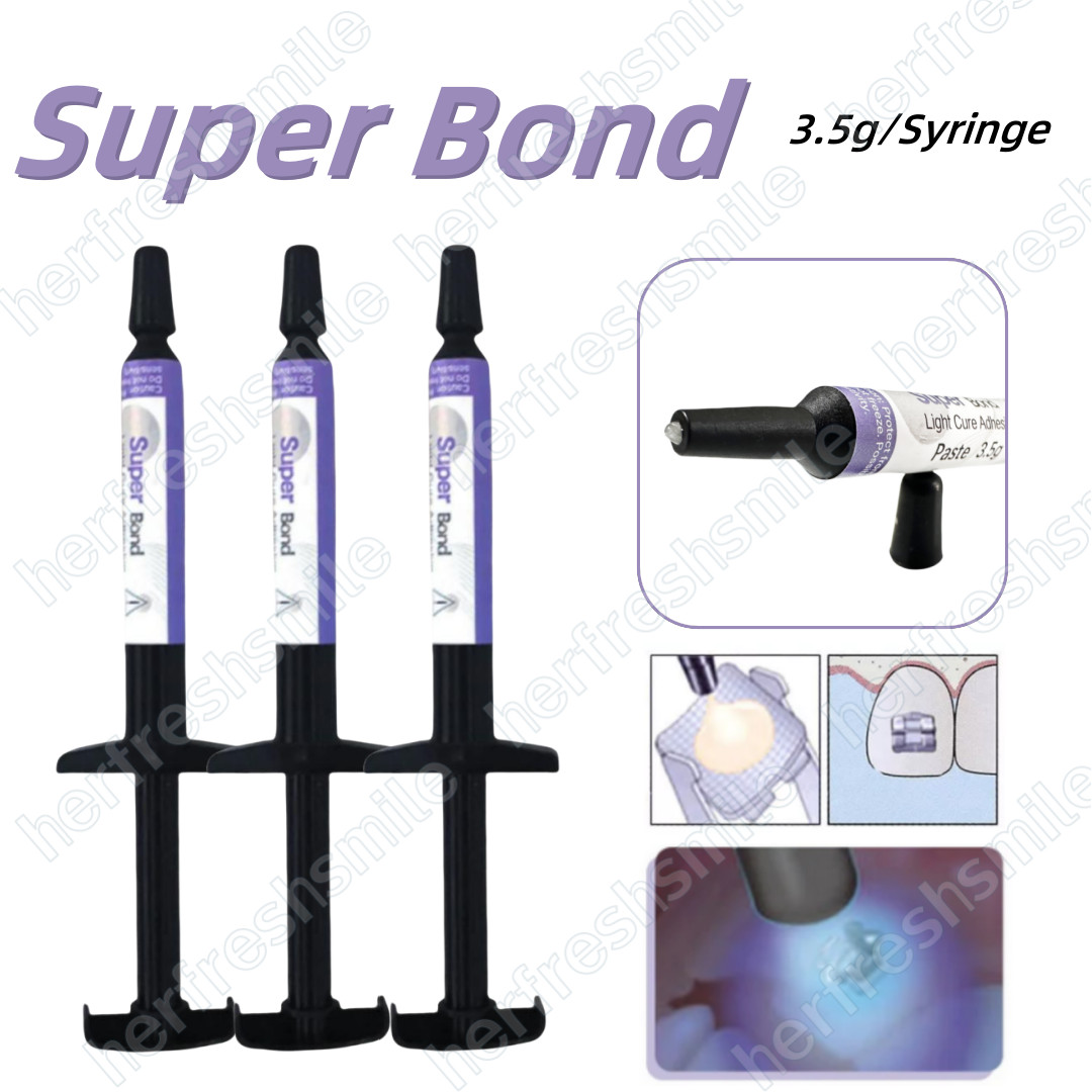 Dental Super Bond Paste Light Cure Adhesive Orthodontic Brackets Bonding 3.5g/pc