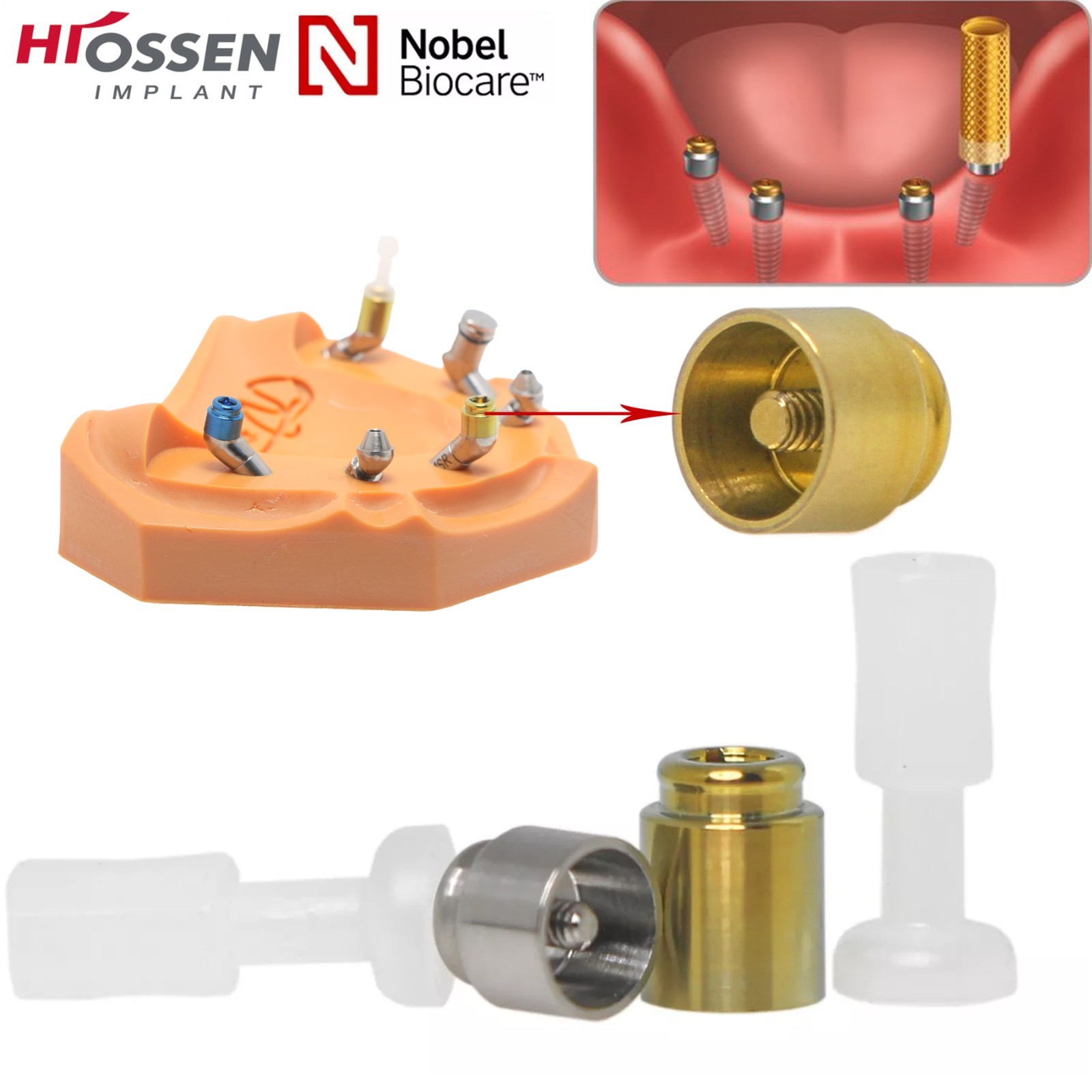 4.8mm Multi-Unit Locator Attachment Abutment Fit Hiossen/Nobel/3.0/5.0mm GH