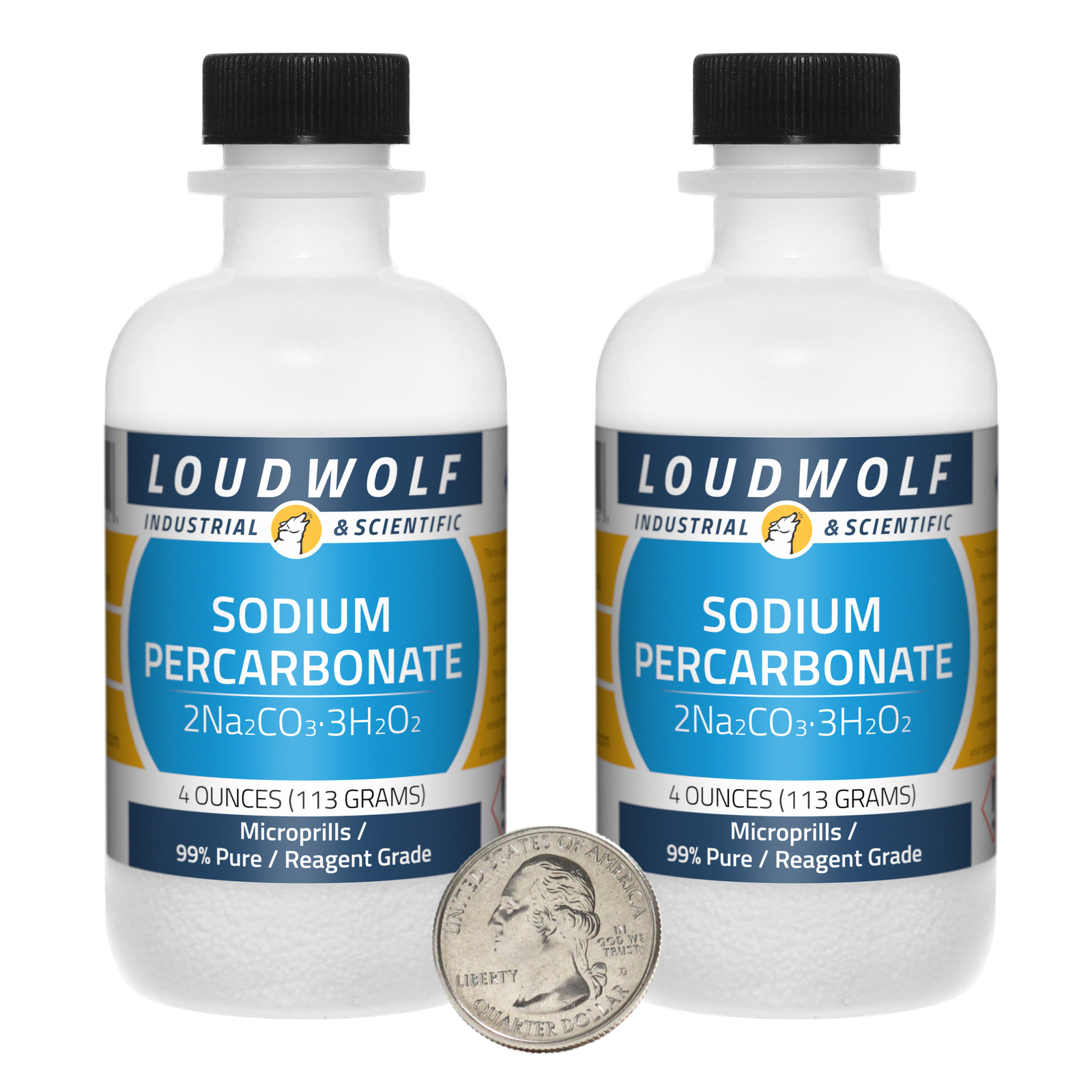 Sodium Percarbonate / 8 Oz / 2 Bottles / 99% Pure Reagent Grade / Microprills