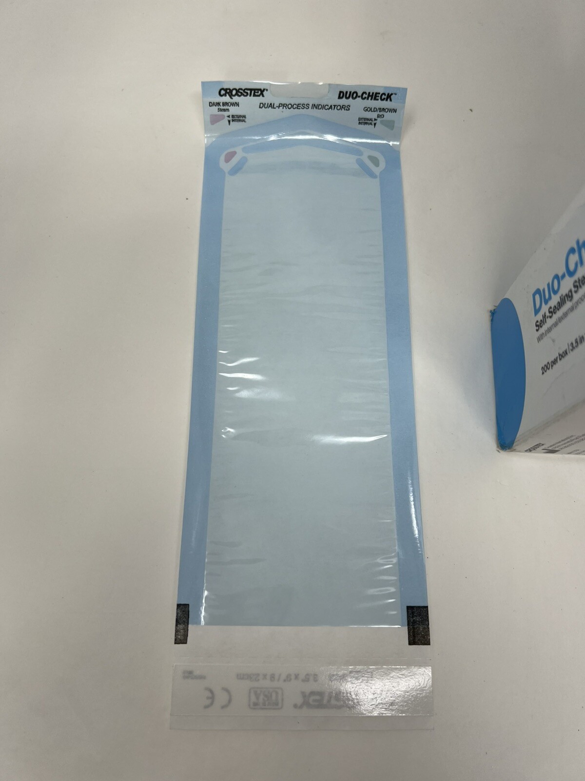 Duo-Check Self Sealing Sterilization Pouches, 200/Box, 3.5 in x 9 in