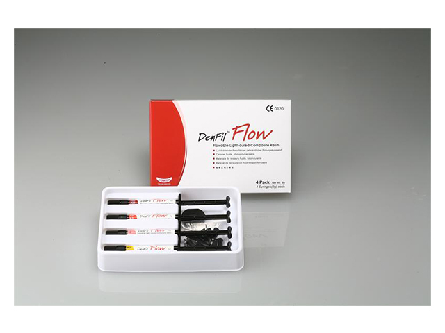 Vericom DenFil Flow Flowable Composite Kit A3, 2g X 4Syringes with 20tip_VDFKA3