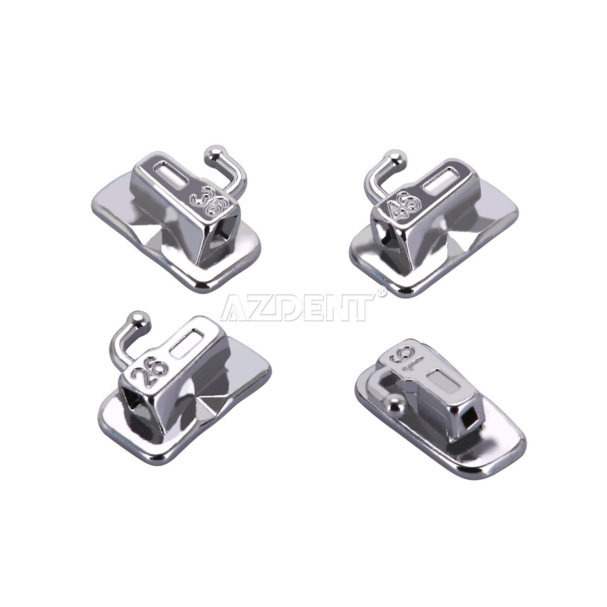 AZDENT Dental Ortho Self Ligating Brackets Braces Mini Roth.022 Hook 345