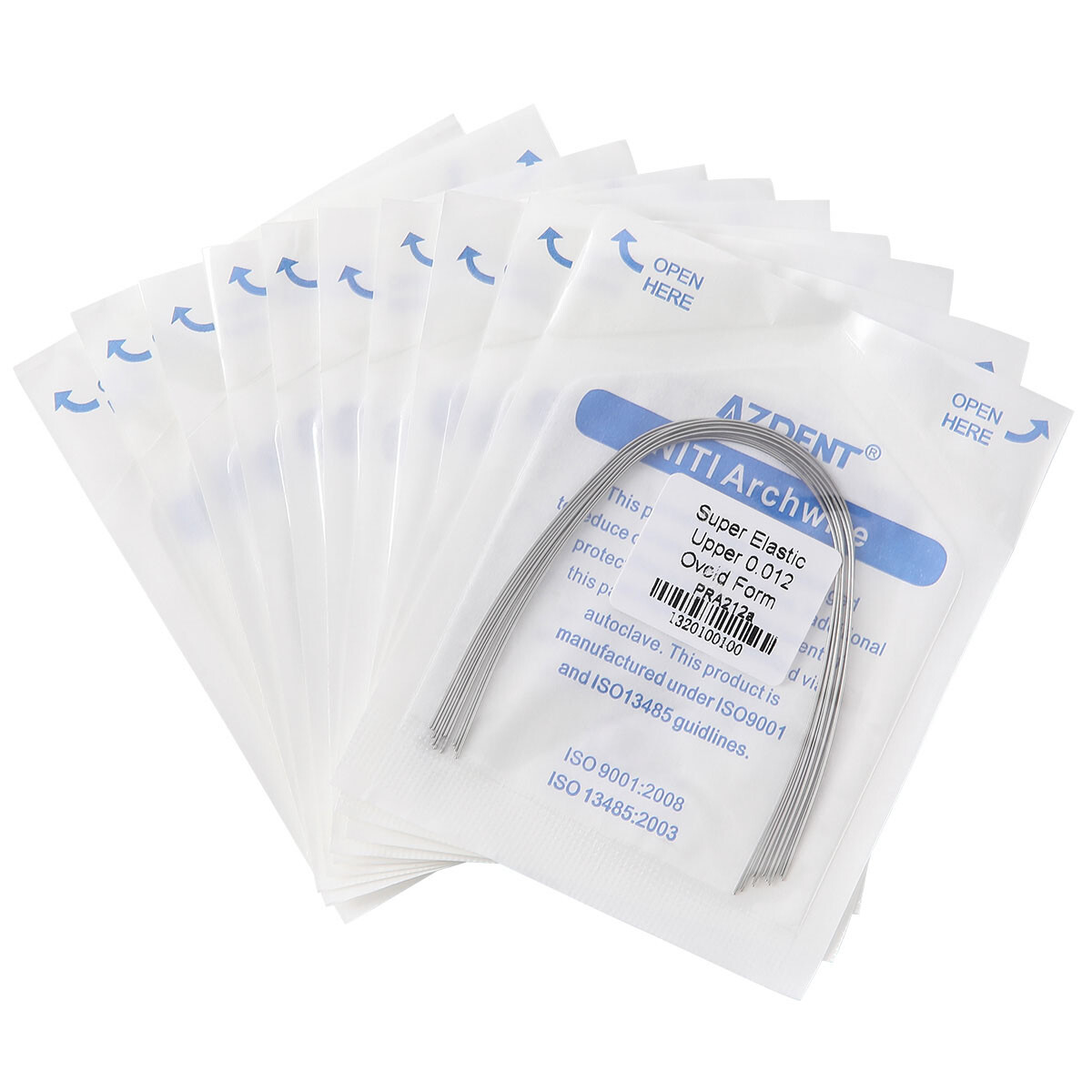 AZDENT Dental Orthodontic Elastic Niti Arch Wires Round /Metal Brackets Braces